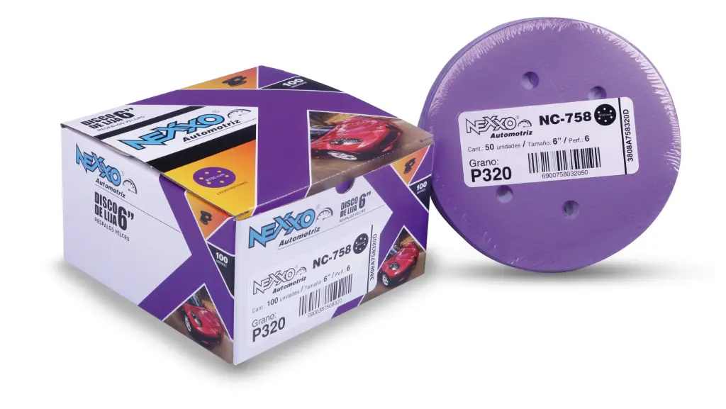 NEXXO DISCO LIJA 6" NC-758 (GR.80 HASTA GR.800) (120)
